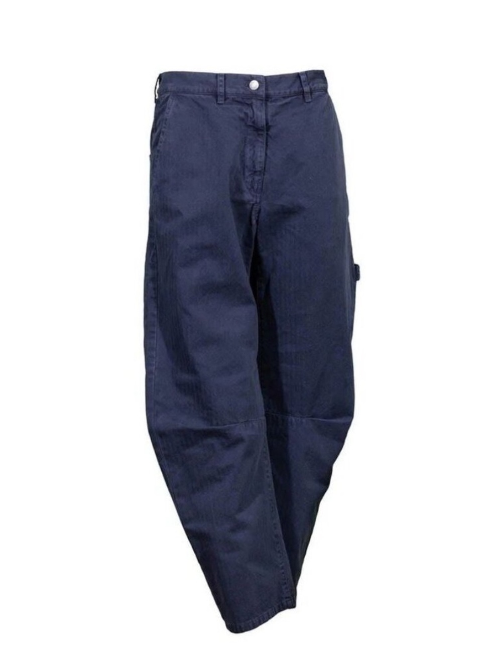 Nili Lotan Navy Barrel Leg Pants